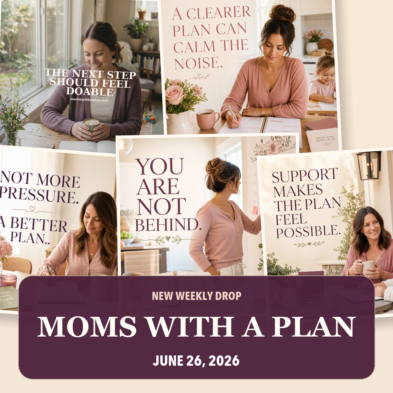 Moms with a Plan content carousel preview